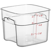 CAMBRO, POLYCARBONATE FOOD STORAGE CONTAINER - RED 6 QT - Mabrook Hotel Supplies